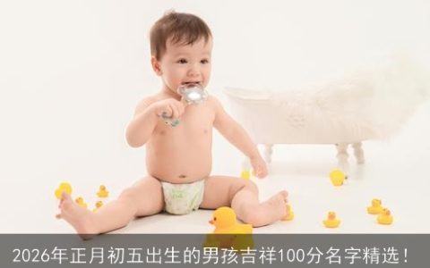 2026年正月初五出生的男孩吉祥100分名字精选！