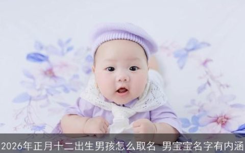 2026年正月十二出生男孩怎么取名 男宝宝名字有内涵