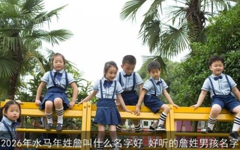 2026年水马年姓詹叫什么名字好 好听的詹姓男孩名字