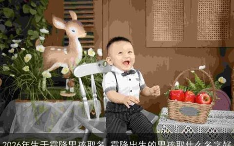 2026年生于霜降男孩取名 霜降出生的男孩取什么名字好