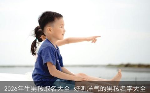 2026年生男孩取名大全 好听洋气的男孩名字大全