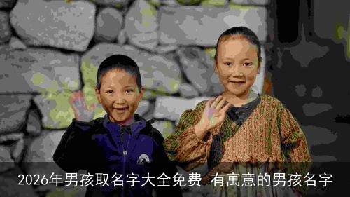 2026年男孩取名字大全免费 有寓意的男孩名字