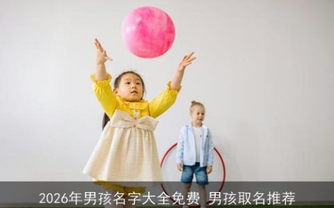 2026年男孩名字大全免费 男孩取名推荐