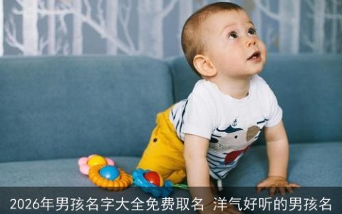 2026年男孩名字大全免费取名 洋气好听的男孩名