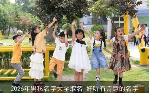 2026年男孩名字大全取名 好听有诗意的名字