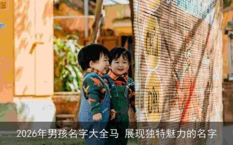 2026年男孩名字大全马 展现独特魅力的名字