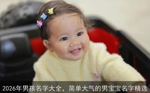 2026年男孩名字大全，简单大气的男宝宝名字精选
