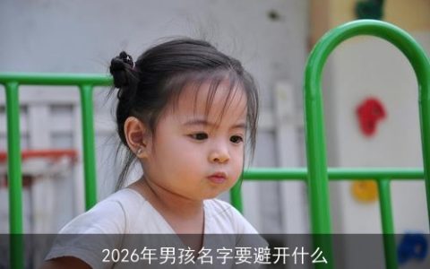 2026年男孩名字要避开什么