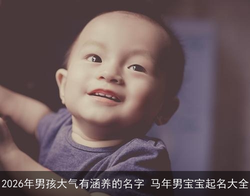 2026年男孩大气有涵养的名字 马年男宝宝起名大全