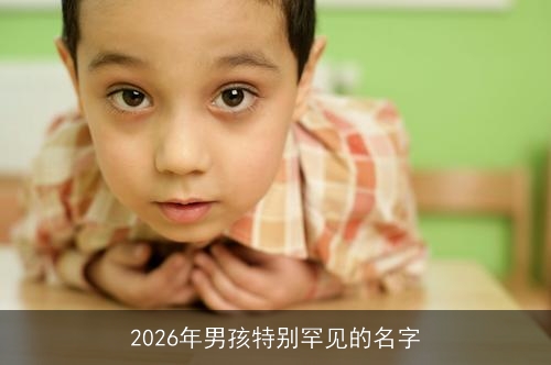 2026年男孩特别罕见的名字