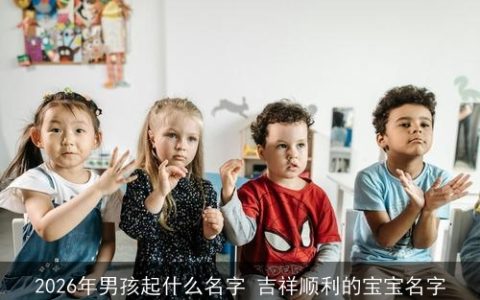 2026年男孩起什么名字 吉祥顺利的宝宝名字