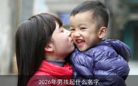 2026年男孩起什么名字