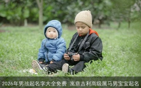 2026年男孩起名字大全免费 寓意吉利高级属马男宝宝起名