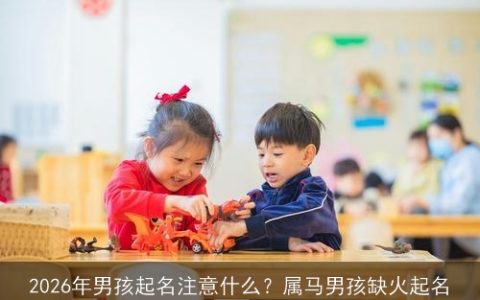 2026年男孩起名注意什么？属马男孩缺火起名