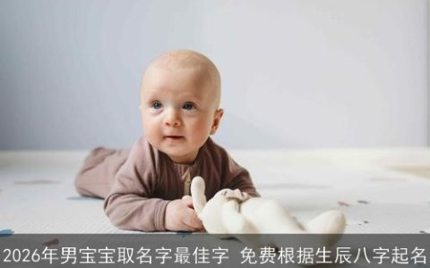 2026年男宝宝取名字最佳字 免费根据生辰八字起名