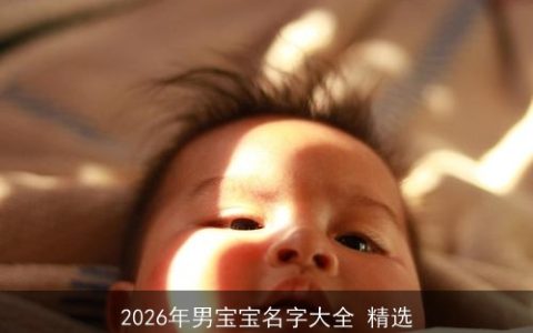 2026年男宝宝名字大全 精选