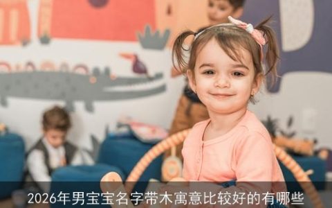2026年男宝宝名字带木寓意比较好的有哪些