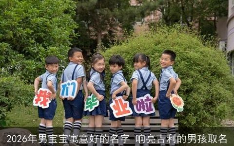 2026年男宝宝寓意好的名字 响亮吉利的男孩取名