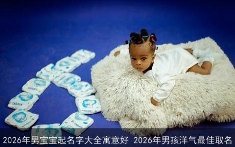 2026年男宝宝起名字大全寓意好 2026年男孩洋气最佳取名