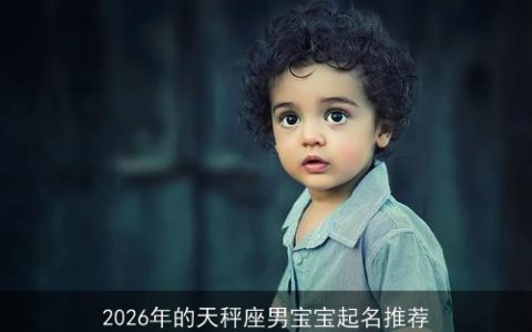 2026年的天秤座男宝宝起名推荐