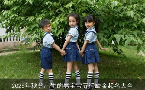 2026年秋分出生的男宝宝五行缺金起名大全