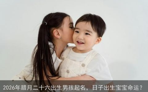 2026年腊月二十六出生男孩起名，日子出生宝宝命运？