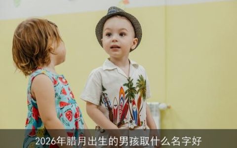 2026年腊月出生的男孩取什么名字好
