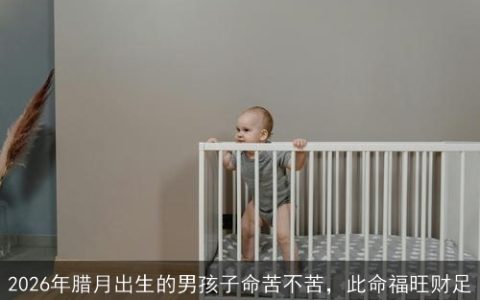 2026年腊月出生的男孩子命苦不苦，此命福旺财足