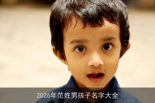 2026年范姓男孩子名字大全