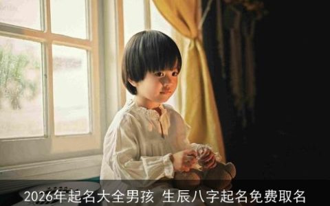 2026年起名大全男孩 生辰八字起名免费取名