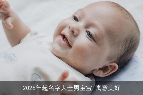 2026年起名字大全男宝宝 寓意美好