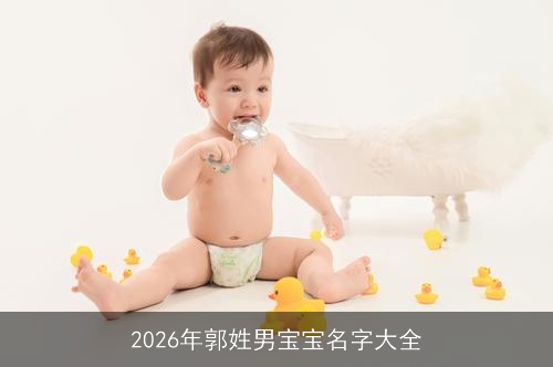 2026年郭姓男宝宝名字大全