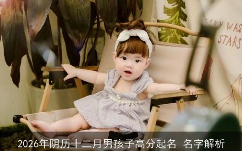 2026年阴历十二月男孩子高分起名 名字解析