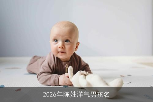2026年陈姓洋气男孩名