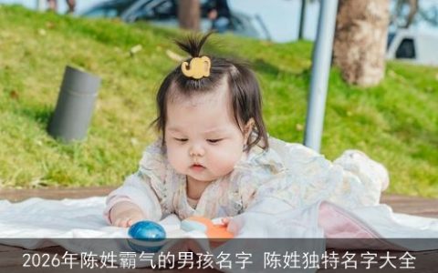 2026年陈姓霸气的男孩名字 陈姓独特名字大全