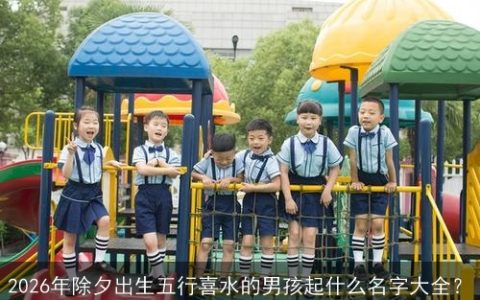 2026年除夕出生五行喜水的男孩起什么名字大全？