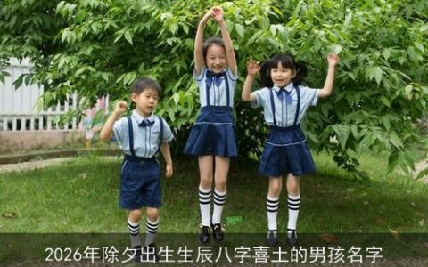 2026年除夕出生生辰八字喜土的男孩名字