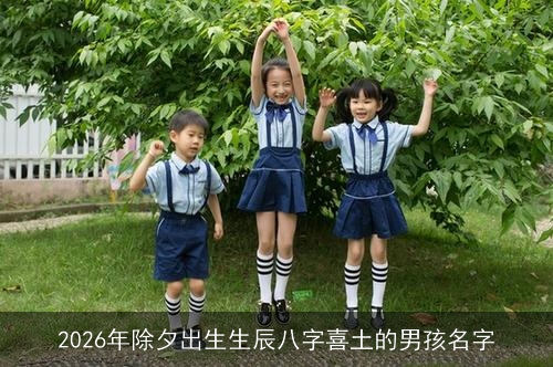 2026年除夕出生生辰八字喜土的男孩名字
