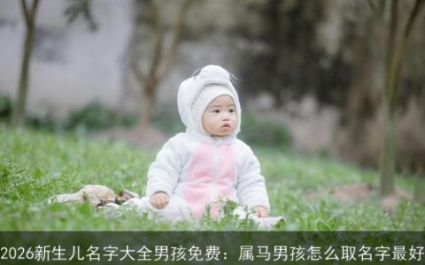 2026新生儿名字大全男孩免费：属马男孩怎么取名字最好