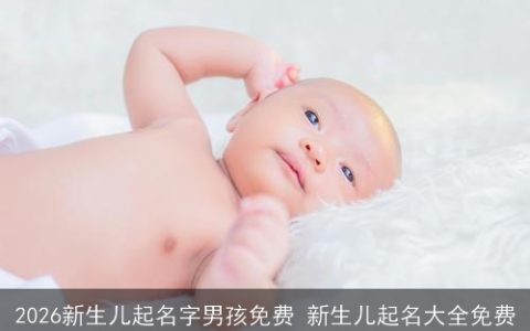 2026新生儿起名字男孩免费 新生儿起名大全免费
