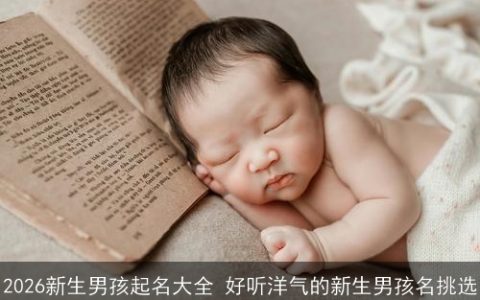 2026新生男孩起名大全 好听洋气的新生男孩名挑选