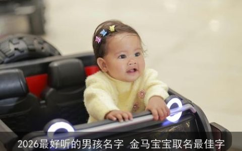 2026最好听的男孩名字 金马宝宝取名最佳字
