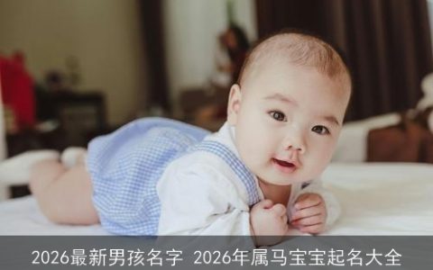 2026最新男孩名字 2026年属马宝宝起名大全