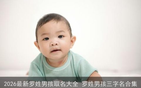 2026最新罗姓男孩取名大全 罗姓男孩三字名合集