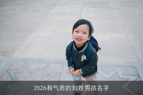 2026有气质的刘姓男孩名字
