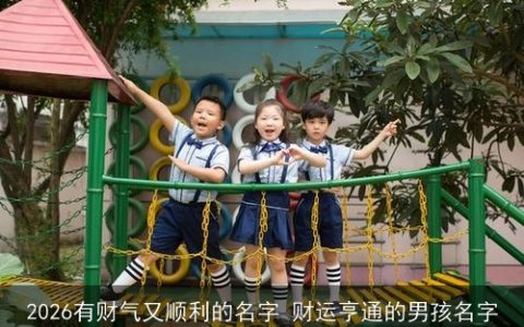 2026有财气又顺利的名字 财运亨通的男孩名字