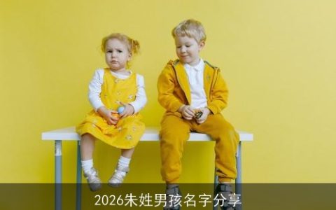 2026朱姓男孩名字分享