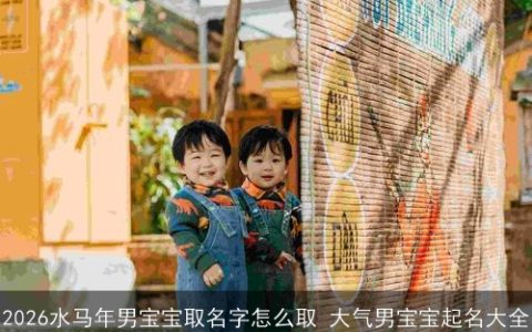 2026水马年男宝宝取名字怎么取 大气男宝宝起名大全