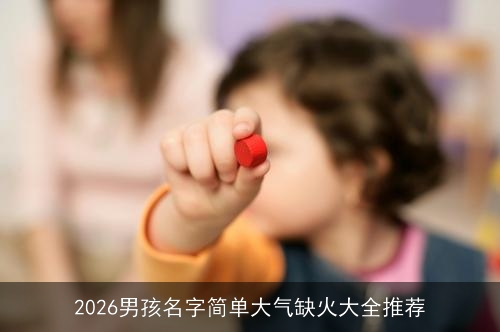 2026男孩名字简单大气缺火大全推荐