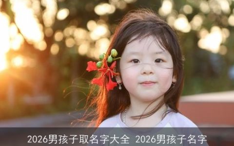 2026男孩子取名字大全 2026男孩子名字